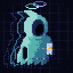 zkghost #2956, a faceless pixel ghost from the Shielded era