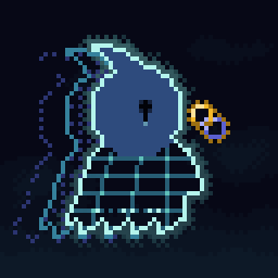 zkghost #3975, a faceless pixel ghost from the Viewing era