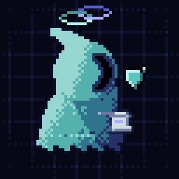 zkghost #4894, a faceless pixel ghost from the Shielded era