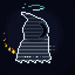 zkghost #0888, a faceless pixel ghost from the Transparent era