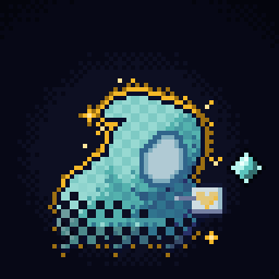 zkghost #9439, a faceless pixel ghost from the Shielded era